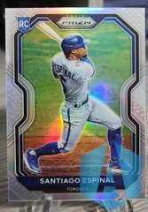 2021 Panini Prizm Silver Prizm #72 Santiago Espinal Rookie Blue Jays RC